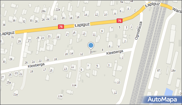 Łuków, Kleeberga Franciszka, gen., 10, mapa Łuków