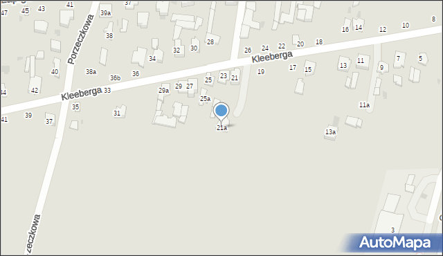 Łuków, Kleeberga Franciszka, gen., 21a, mapa Łuków