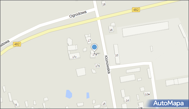 Lututów, Klonowska, 17a, mapa Lututów