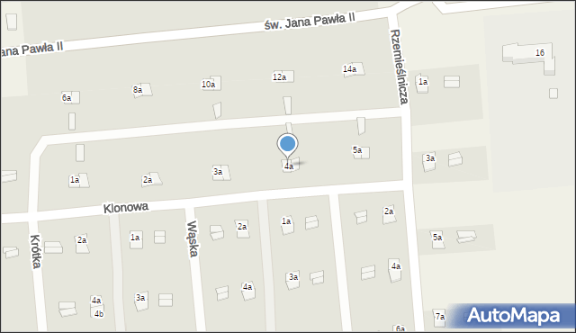 Machnów Nowy, Klonowa, 4a, mapa Machnów Nowy
