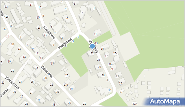 Międzywodzie, Klonowa, 22, mapa Międzywodzie