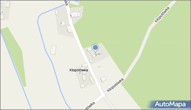 Moczydlnica Dworska, Kłopotówka, 3, mapa Moczydlnica Dworska