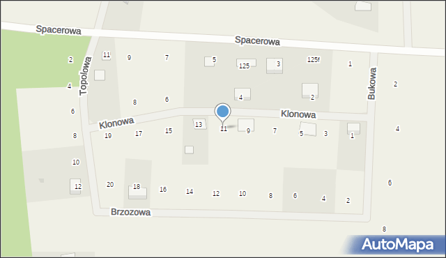 Niepoczołowice, Klonowa, 11, mapa Niepoczołowice