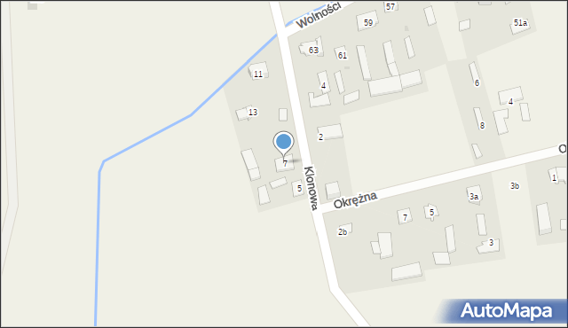 Nowa Wieś, Klonowa, 7, mapa Nowa Wieś