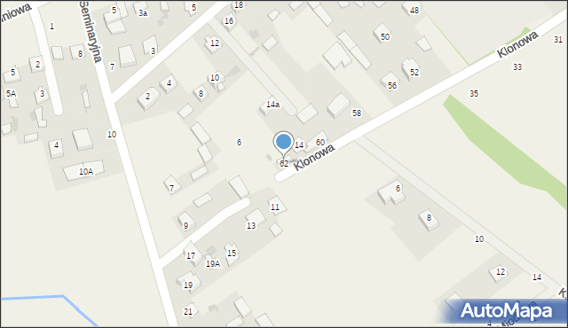 Nowe Opole, Klonowa, 62, mapa Nowe Opole