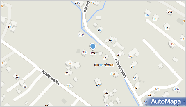 Nowy Targ, Klikuszówka, 15A, mapa Nowego Targu