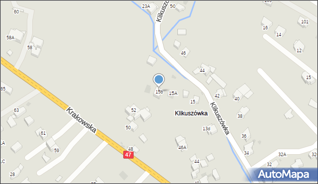 Nowy Targ, Klikuszówka, 15b, mapa Nowego Targu