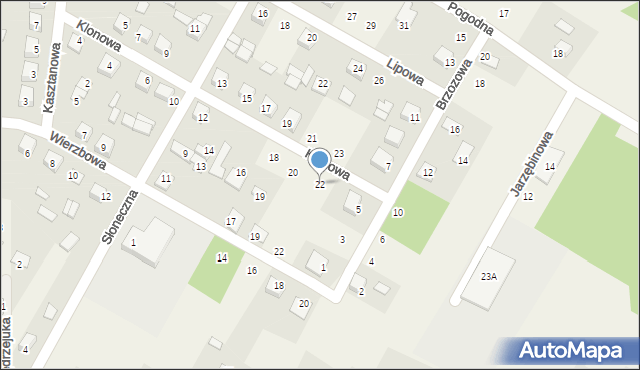 Nurzec-Stacja, Klonowa, 22, mapa Nurzec-Stacja