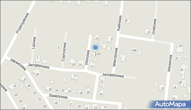 Odolanów, Klonowa, 2, mapa Odolanów