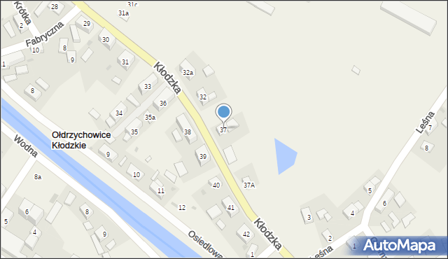 Ołdrzychowice Kłodzkie, Kłodzka, 37, mapa Ołdrzychowice Kłodzkie
