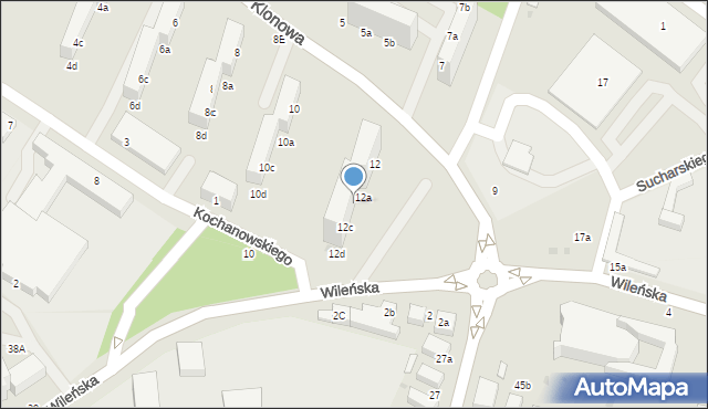 Oleśnica, Klonowa, 12b, mapa Oleśnica