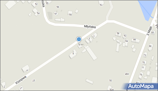 Opalenica, Klonowa, 7, mapa Opalenica