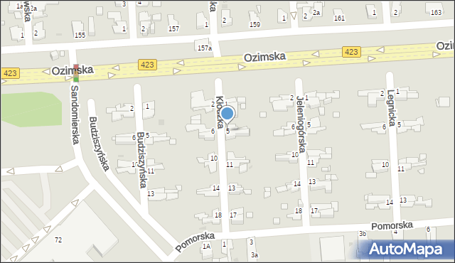 Opole, Kłodzka, 5, mapa Opola