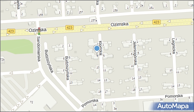 Opole, Kłodzka, 6, mapa Opola