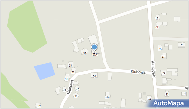 Orzesze, Klubowa, 57A, mapa Orzesze