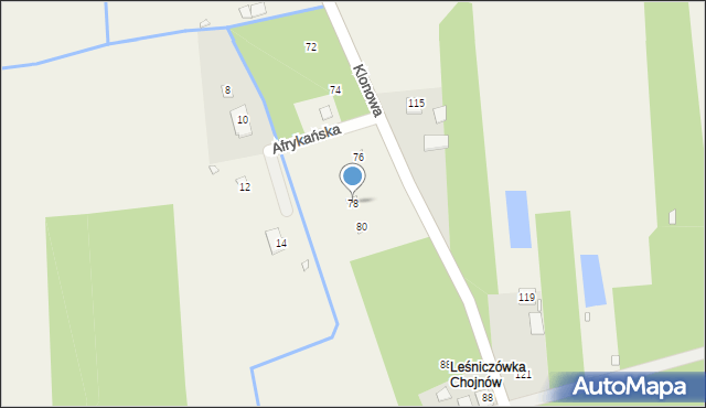 Orzeszyn, Klonowa, 78, mapa Orzeszyn