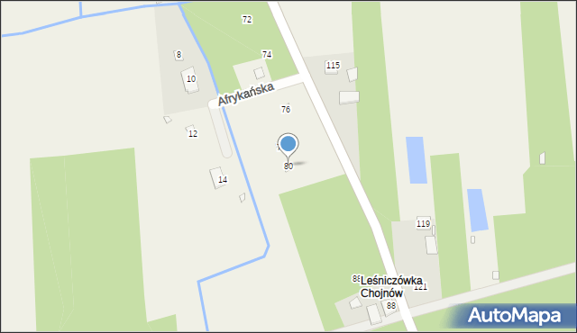 Orzeszyn, Klonowa, 80, mapa Orzeszyn