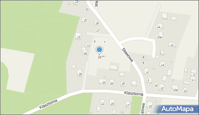 Osolin, Klasztorna, 24, mapa Osolin