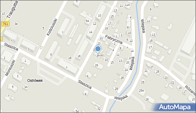 Ostrowiec Świętokrzyski, Klimkiewiczowska, 27, mapa Ostrowiec Świętokrzyski