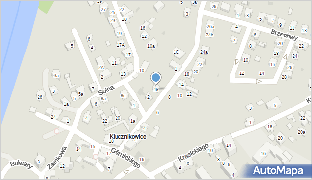 Oświęcim, Klucznikowska, 1b, mapa Oświęcimia