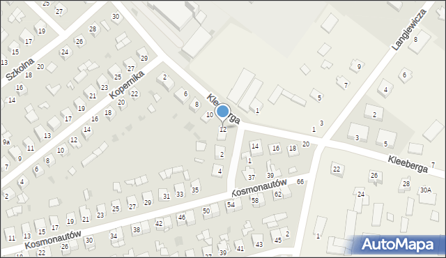 Parczew, Kleeberga Franciszka, gen., 12, mapa Parczew