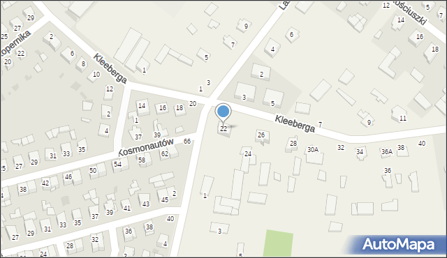 Parczew, Kleeberga Franciszka, gen., 22, mapa Parczew