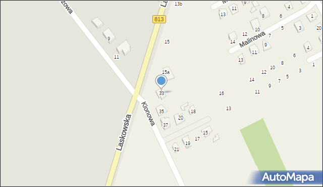 Parczew, Klonowa, 33, mapa Parczew