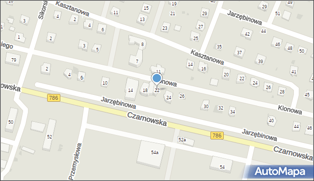 Piekoszów, Klonowa, 22, mapa Piekoszów