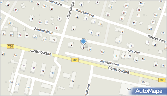 Piekoszów, Klonowa, 4, mapa Piekoszów