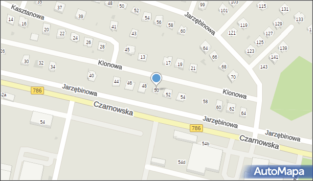 Piekoszów, Klonowa, 50, mapa Piekoszów