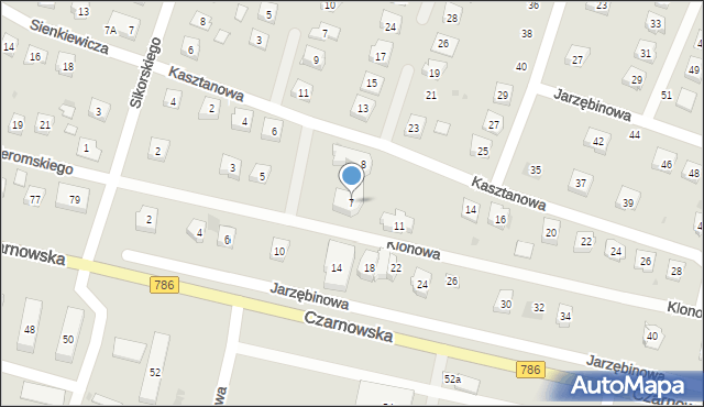 Piekoszów, Klonowa, 7, mapa Piekoszów