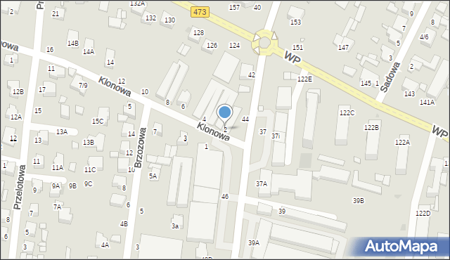 Piotrków Trybunalski, Klonowa, 2, mapa Piotrków Trybunalski