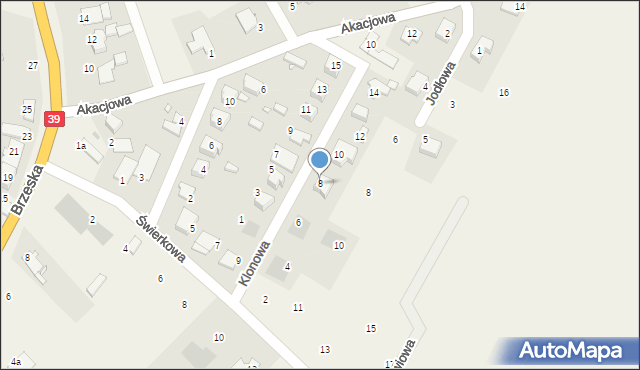 Pisarzowice, Klonowa, 8, mapa Pisarzowice