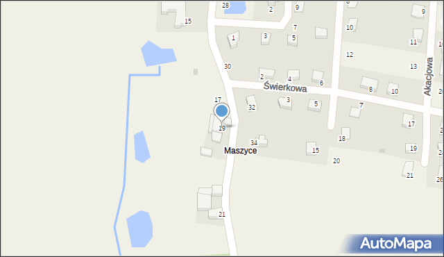 Pławna, Klonowa, 19, mapa Pławna