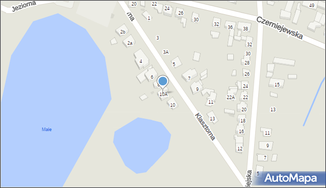 Pobiedziska, Klasztorna, 10A, mapa Pobiedziska