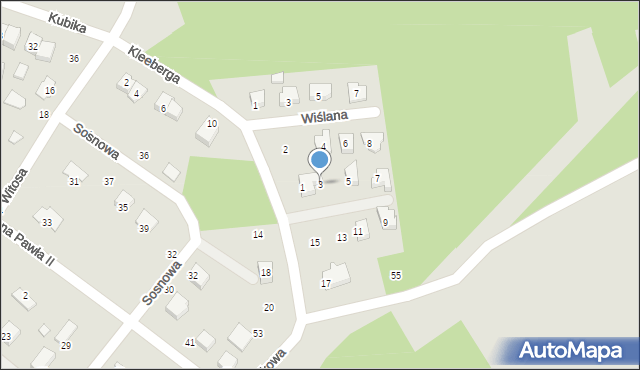 Połaniec, Kleeberga Franciszka, gen., 3, mapa Połaniec