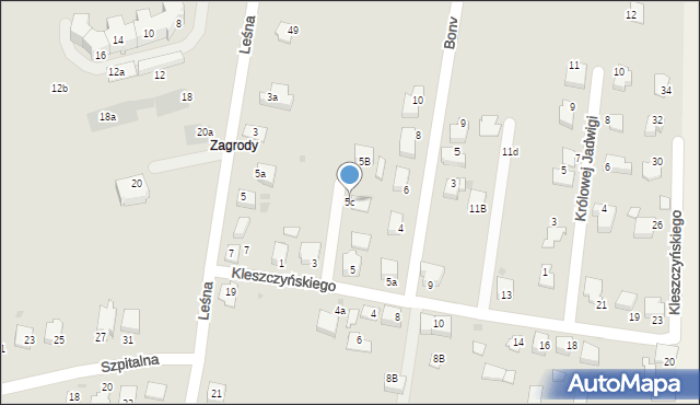 Proszowice, Kleszczyńskiego Bogusława, 5c, mapa Proszowice