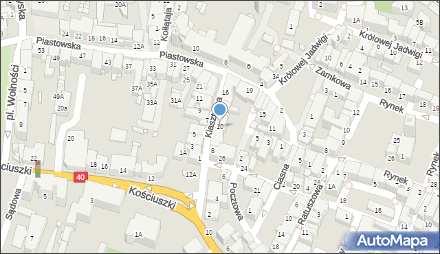 Prudnik, Klasztorna, 10, mapa Prudnik