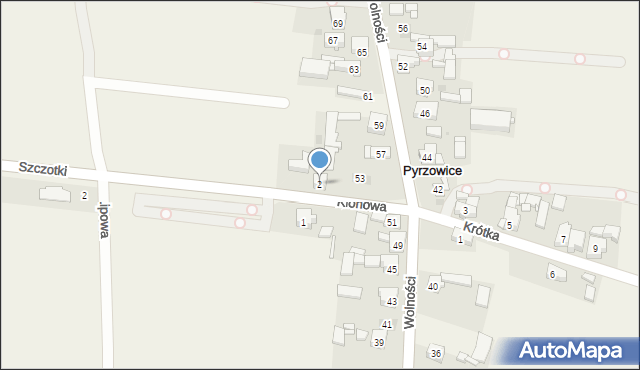 Pyrzowice, Klonowa, 2, mapa Pyrzowice