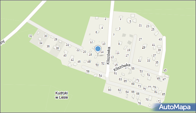 Radawa, Kliszówka, 16, mapa Radawa