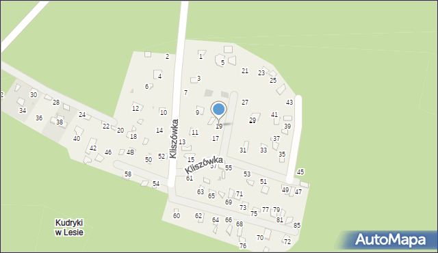 Radawa, Kliszówka, 19, mapa Radawa