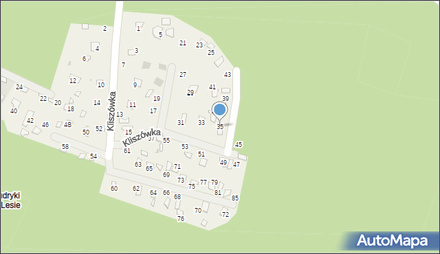 Radawa, Kliszówka, 35, mapa Radawa