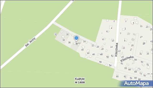 Radawa, Kliszówka, 38, mapa Radawa