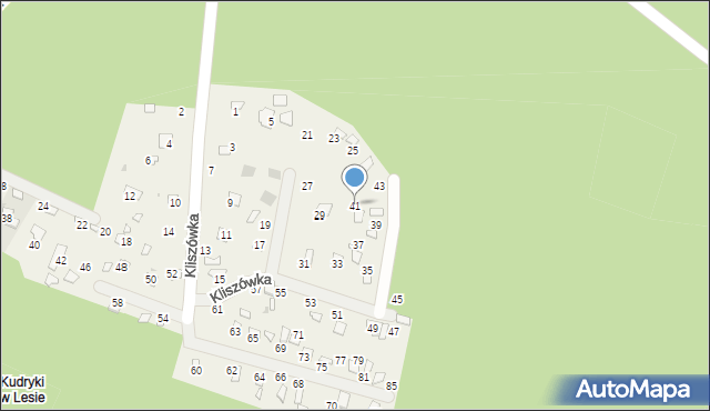 Radawa, Kliszówka, 41, mapa Radawa