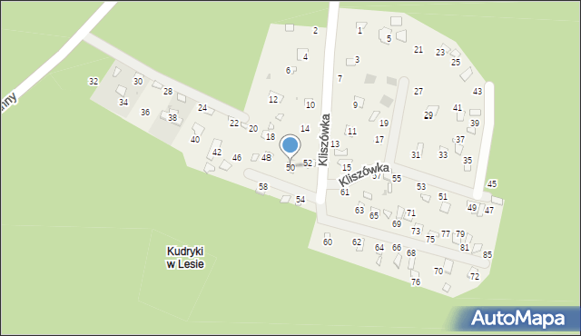 Radawa, Kliszówka, 50, mapa Radawa