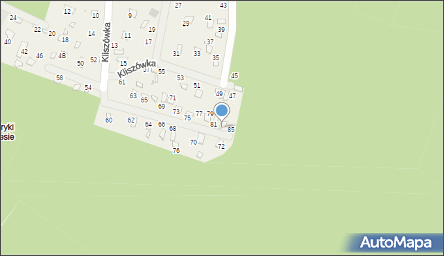 Radawa, Kliszówka, 83, mapa Radawa