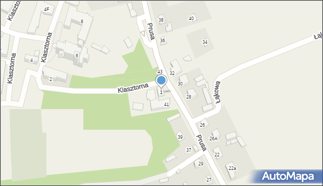 Radecznica, Klasztorna, 1, mapa Radecznica