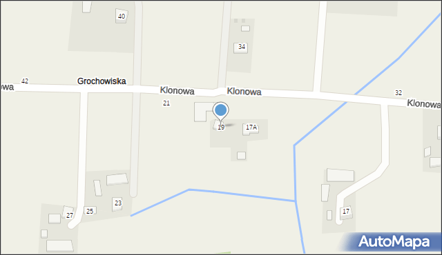 Radgoszcz, Klonowa, 19, mapa Radgoszcz