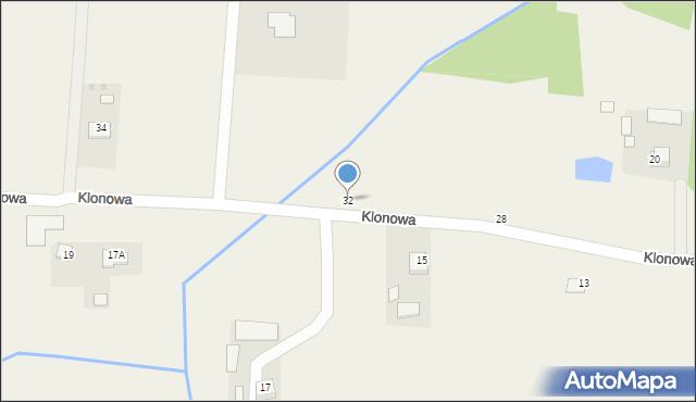 Radgoszcz, Klonowa, 32, mapa Radgoszcz