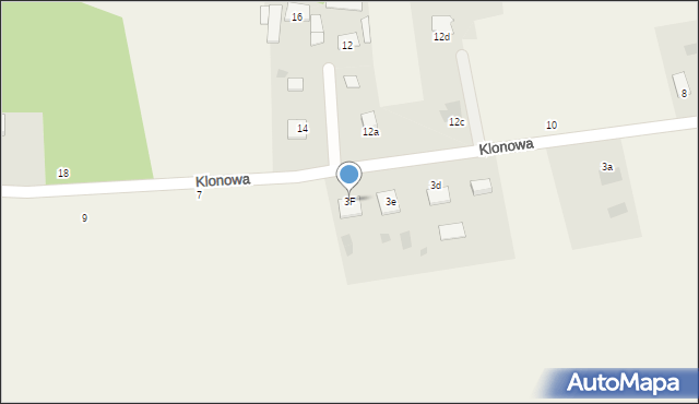 Radgoszcz, Klonowa, 3F, mapa Radgoszcz